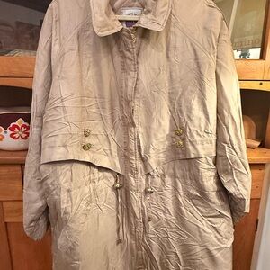 100% Silk Vintage Beige Jacket Atlantic Beach